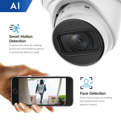 Amcrest 4K Turret AI IP PoE Camera 5x Optical Zoom IP8M-VT2879EW-AI
