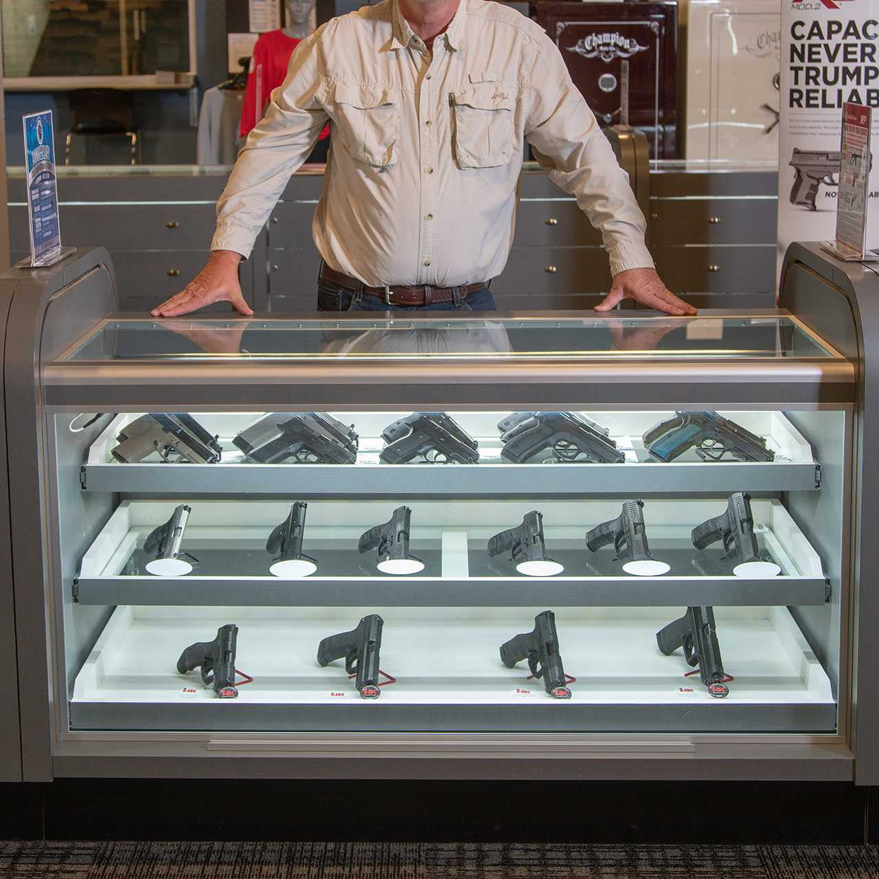 Kikstands – Free Standing Handgun Display Stand