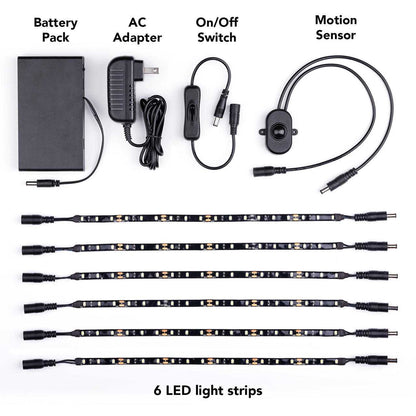 LED Gun Safe Light Kit - Motion Sensor & 6 Strips
