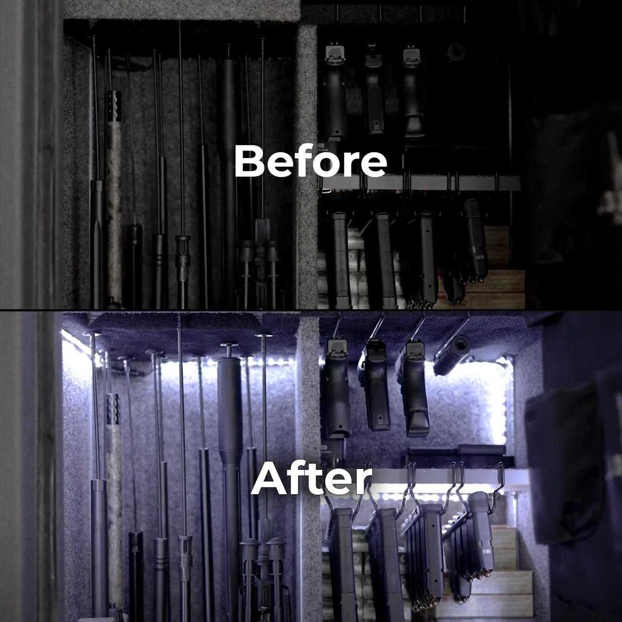 LED Gun Safe Light Kit - Motion Sensor & 6 Strips