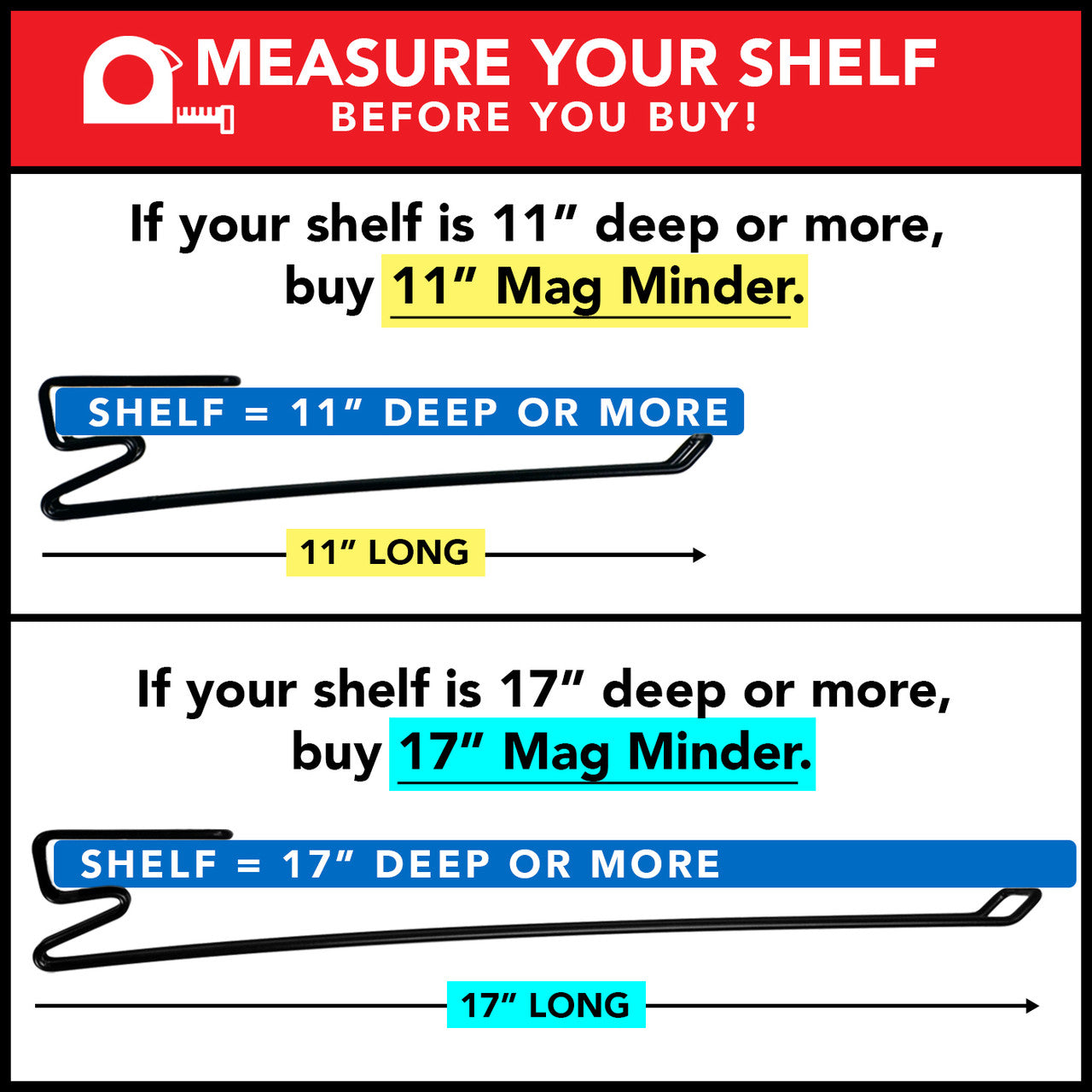 Mag Minder Gun Magazine Storage Rack (2 Sizes)