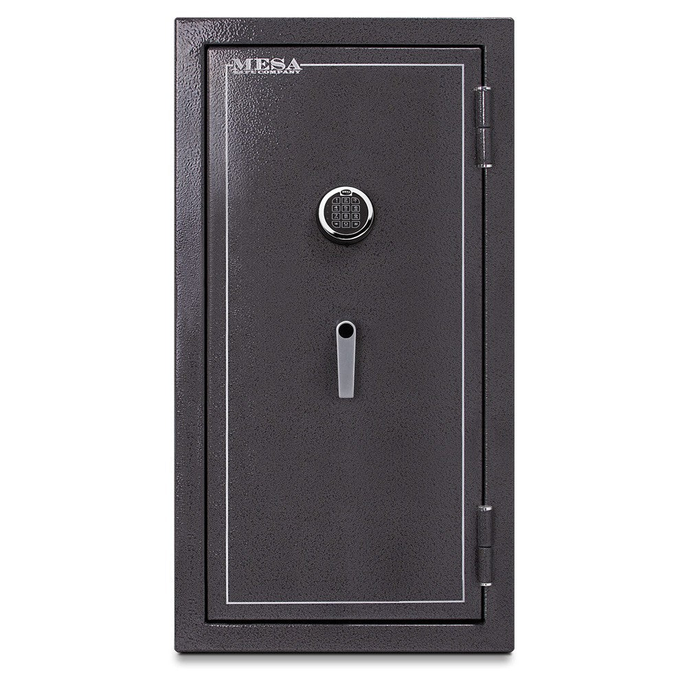 Mesa Safe MBF3820 burglary and fire resistant safe with electronic lock, steel construction

MBF3820 2-hour fire rated safe, burglary-resistant design, charcoal gray finish

Mesa Safe MBF3820 secure storage safe, electronic keypad lock, heavy-duty steel body

Burglary and fire safe MBF3820 with upholstered interior and adjustable shelving

Mesa Safe MBF3820 large capacity safe, 40-inch height, 22-inch width, 22-inch depth

MBF3820 Mesa Safe with reinforced door, multiple locking bolts, and anchor-ready desi