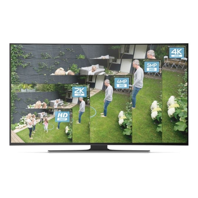 Amcrest 4K AI Security System 8CH PoE NVR 4 x 4K AI Turret POE Cameras 2TB