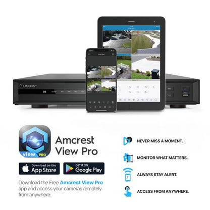 Amcrest 4K 32CH AI NVR, Smart NVR, Facial Recognition, Face Detection & Vehicle Detection - Supports 32 x 4K IP Cameras, Pre-Installed 4TB HDD (No PoE Ports Included) NV4232-4TB