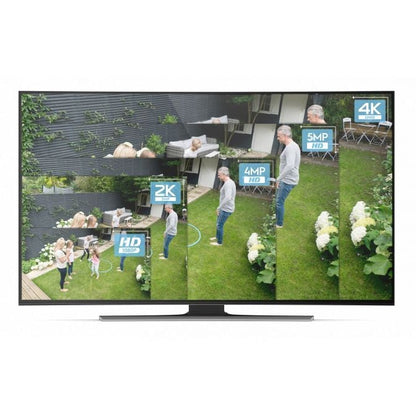 Amcrest 4K Security Camera System with 4K 8CH PoE NVR, 4 x 4K (8MP) IP67 Weatherproof Metal Bullet PoE IP Cameras, 2.8mm Wide Angle Lens, Pre-Installed 2TB Hard Drive, NV5208E-IP8M-2696EW4-2TB (White)