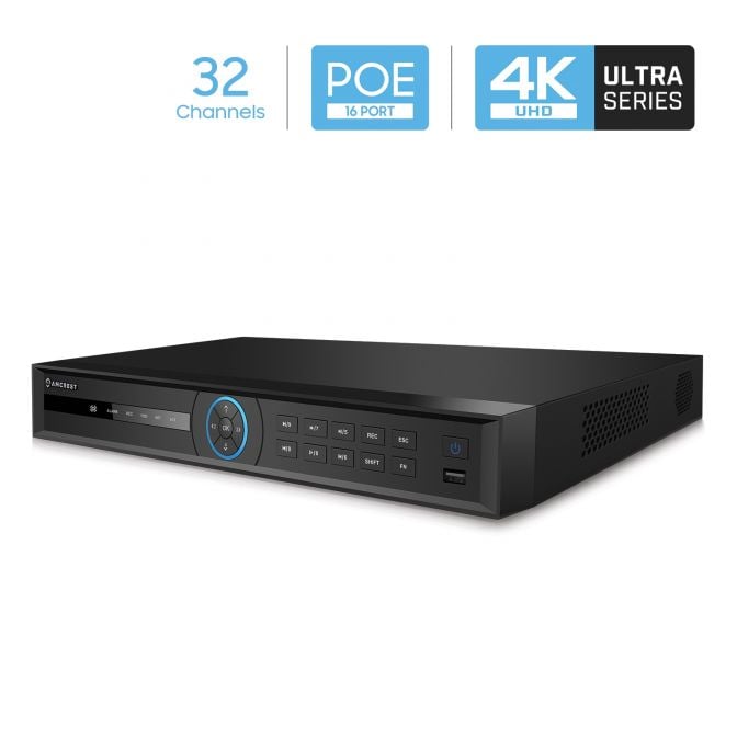 Amcrest 4K System 32CH 16 PoE Port NVR 16x 4K Bullet POE Cam 6TB
