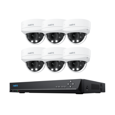 Reolink Smart 4K 8MP IK10 PoE Dome Camera System with 5× Optical Zoom