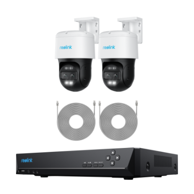 4K Dual-Lens PoE Security System with Auto-Zoom Tracking