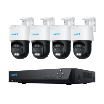 4K Dual-Lens PoE Security System with Auto-Zoom Tracking