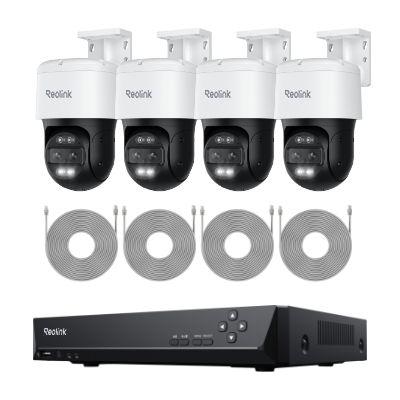 4K Dual-Lens PoE Security System with Auto-Zoom Tracking