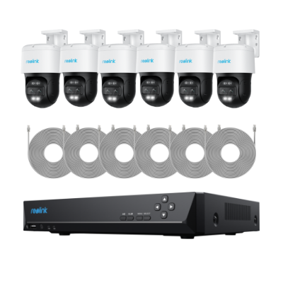 4K Dual-Lens PoE Security System with Auto-Zoom Tracking