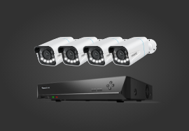 Smart 4K PoE Camera System with 5X Optical Zoom & Spotlights