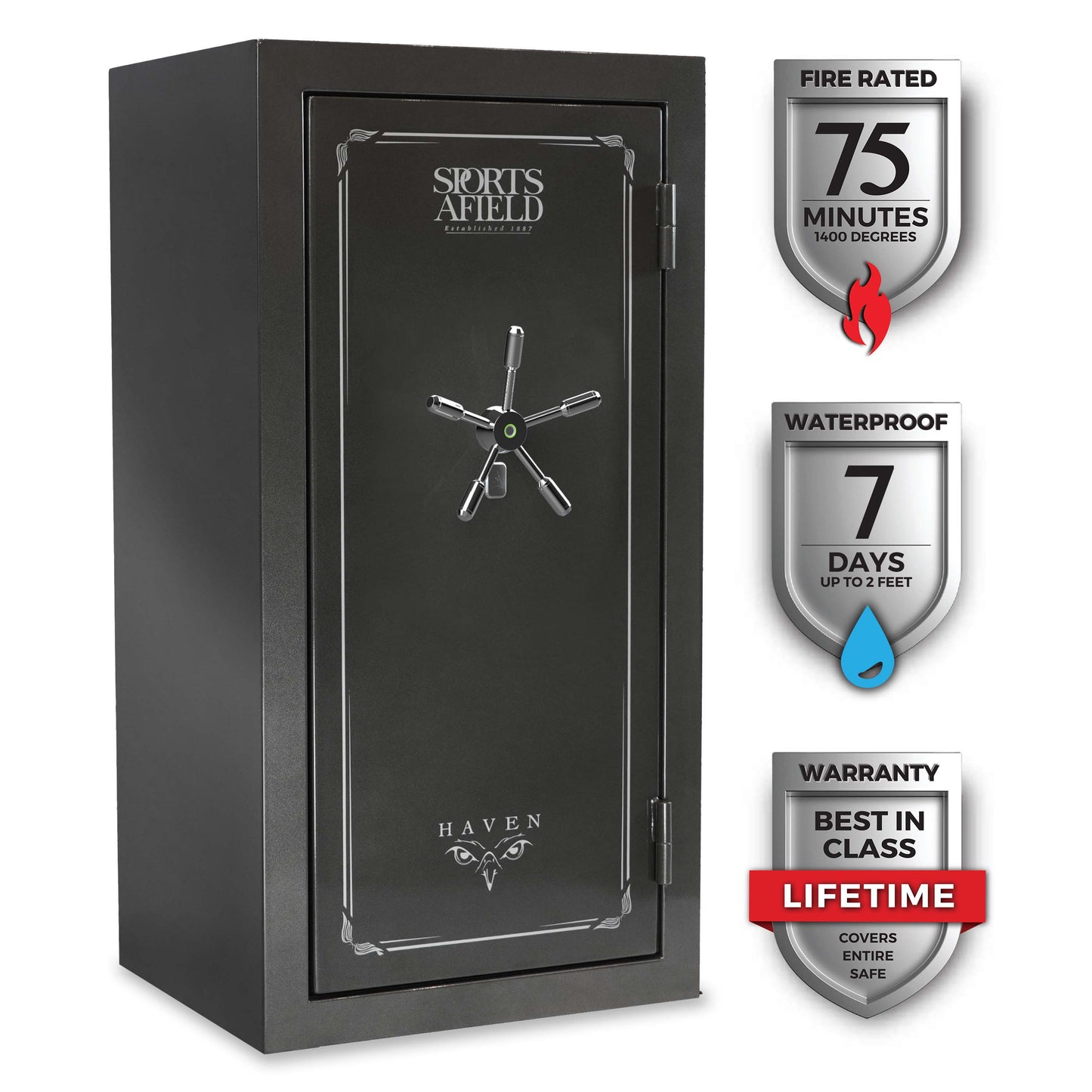 Sports Afield Haven SA5930HX-BIO 36-Gun Biometric Safe