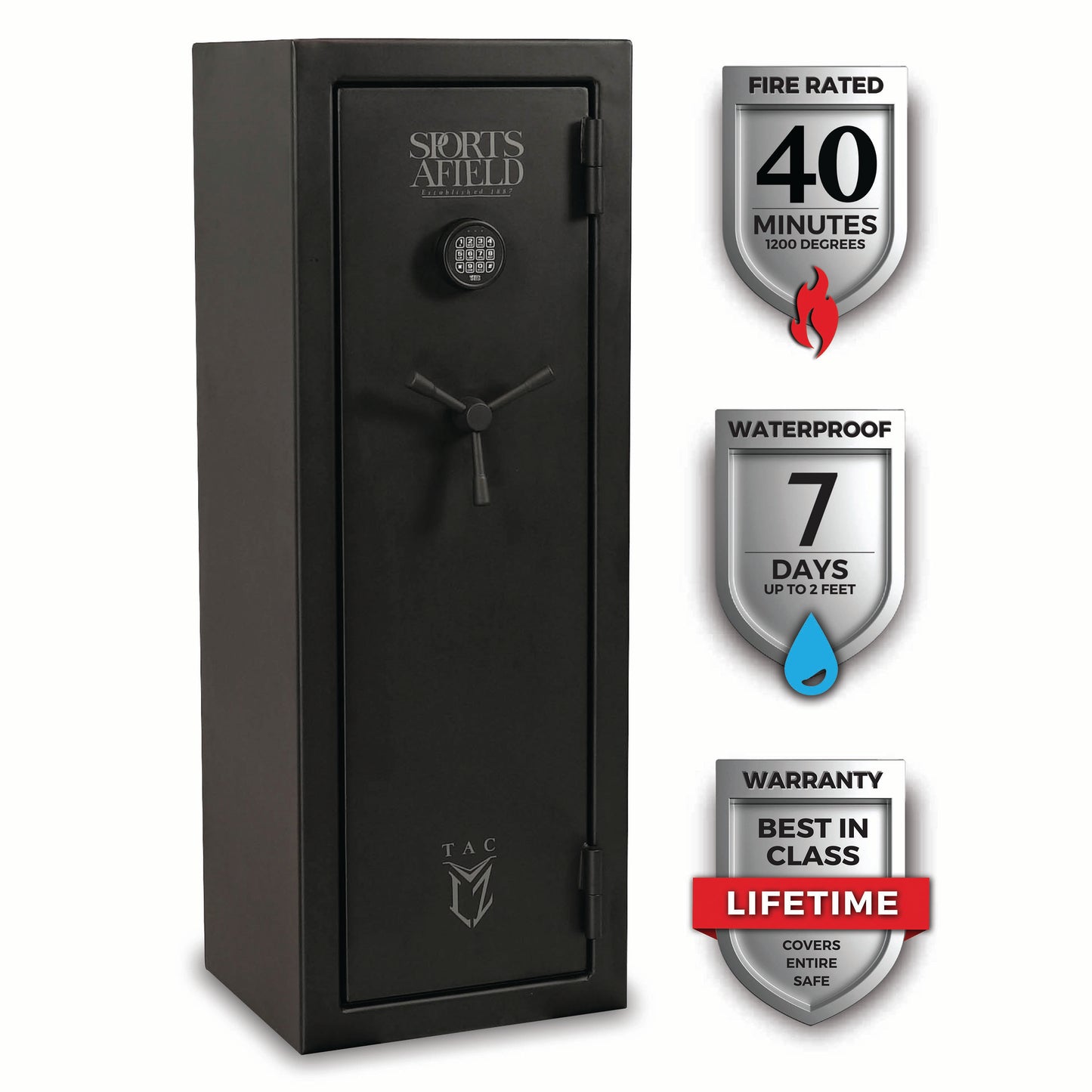 Sports Afield Tactical LZ SA5520LZ 8-Gun Fire & Water Safe