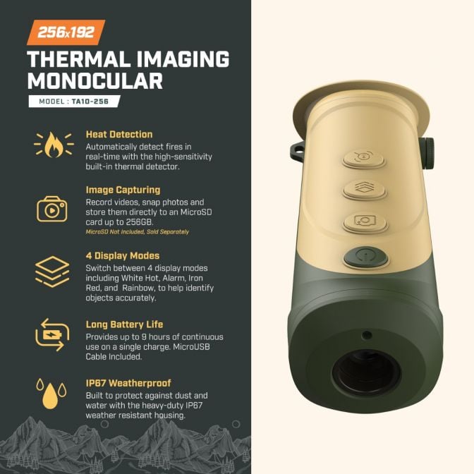 Amcrest Thermal Imaging Monocular for Hunting 256x192 (50Hz) TA10-256