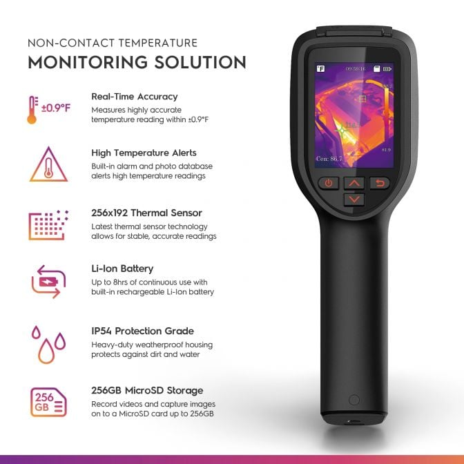 Amcrest Infrared Thermal Imager, Handheld Thermometer TPC-HT2201-TB3