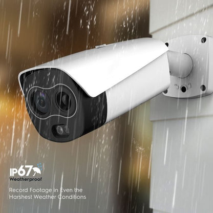 Amcrest Thermal IP Camera AI NVR System, AI Thermal POE Camera with Temperature Monitoring, Human Detection (TCS-3221-W)